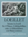 Sonata d-Moll f�r 2 Fl�ten, 2 Altblockfl�ten oder 4 Altblockfl�ten und Bc Partitur und Stimmen