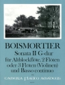 Sonata G-Dur Nr.2 op.34,2 f�r 3 Fl�ten oder Altblockfl�te und 2 Fl�ten (Violinen) und Bc Partitur und Stimmen