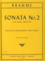 Sonata No.2 Eb major op.120 for alto sax