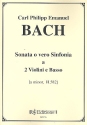 Sonata o vero Sinfonia a-Moll H582 f�r 2 Violinen und Bc Partitur und Stimmen (Bc nicht ausgesetzt)