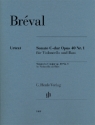 Sonate C-Dur Nr.1 op.40 f�r Violoncello und Bass (Klavier) Klavierpartitur, Spielpartitur (Vc/Bass) und Stimme (Vc)