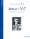 Sonate c-Moll BWV1030 f�r Altblockfl�te und obligates Cembalo Partitur und 2 Stimmen