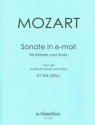 Sonate e-Moll KV304 f�r Violine und Klavier f�r Viola und Klavier