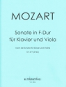 Sonate F-Dur KV377 f�r Violine und Klavier f�r Viola und Klavier