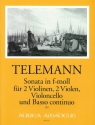 Sonate f-Moll TWV44:32 f�r 2 Violinen, 2 Violen, Violoncello und Bc Partitur und Stimmen
