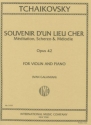 Souvenir d'un lieu cher op.42 for violin and piano