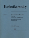Souvenir d'un lieu cher op.42 f�r Violine und Klavier
