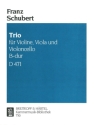 Streichtrio B-Dur D471 f�r Violine, Viola und Cello Stimmen