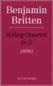 String Quartet D major study score 
