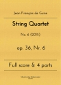 String Quartet op.36 Nr.6 for 2 violins, viola and violoncello score and parts