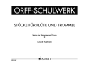 St�cke f�r Fl�te und Trommel Heft 2 f�r Blockfl�te(n) (S/SS) und Trommel Spielpartitur