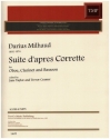 Suite d'apres Corrette for oboe, clarinet and bassoon score and parts