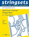 Suite from 'Carmen' for string ensemble score and 18 parts  (4-4-2)-2-3-1 + 2 perc.