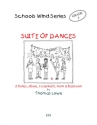 Suite of Dances for 2 flutes, oboe, 3 clarinets, horn and bassoon score and parts
