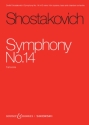 Symphony No. 14 op. 135 for soprano, bass and chamber orchestra study score