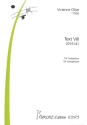 Text VIII f�r Saxophon