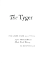The Tyger for mixed chorus a cappella score (en)