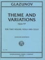 Theme and Variations op.97 for 2 violins, viola and violoncello score and parts