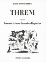 Threni f�r Soli (SATTBB), gemischter Chor (SATB) und Orchester Klavierauszug