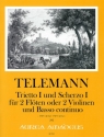 Trietto Nr.1 TWV42:G2  und  Scherzo Nr.1 TWV42:A1 f�r 2 Fl�ten (Violinen) und Bc Partitur und Stimmen