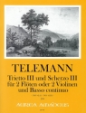 Trietto Nr.3 TWV42:d1  und  Scherzo Nr.3 TWV42:D3 f�r 2 Fl�ten (Violinen) und Bc Stimmen