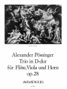 Trio D-Dur op.28 f�r Fl�te, Viola und Horn Partitur und Stimmen