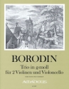 Trio g-Moll f�r 2 Violinen und Violoncello Partitur und Stimmen
