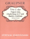 Trio in C-Dur f�r Fagott solo, Chalumeau in C und B.c. Partitur und Stimmen