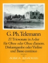 Triosonate A-Dur Nr.27 TWV42:A10 f�r Oboe (Oboe d'amore), Diskantgambe (Violin) und Bc