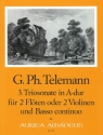 Triosonate A-Dur Nr.3 f�r 2 Fl�ten (Violinen) und Bc