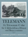 Triosonate C-Dur Nr.14 f�r 2 Altblockfl�ten (Fl�ten) und Bc Partitur und Stimmen