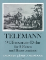 Triosonate D-Dur Nr.94 f�r 2 Fl�ten und Bc Tafelmusik 3