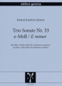 Triosonate e-Moll Nr.33 f�r Fl�te, Violine (Fl�te) und Bc Partitur und Stimmen