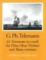 Triosonate e-Moll Nr.61TWV42:e9 f�r Fl�te, Oboe (Violine) und Bc Partitur und Stimmen