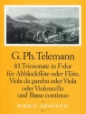 Triosonate F-Dur nr.83 f�r Altblockfl�te (FL), Viola da gamba (VA, VC) und Bc Partitur und Stimmen