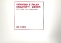 Ungaretti-Lieder f�r (Mezzo-)Sopran und Schlagwerk (1-2 Spieler) Partitur