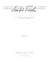 V. Streichquartett f�r 4 Streicher Stimmensatz