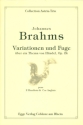 Variationen und Fuge op.24 �ber ein Thema von H�ndel pour 2 hautbois et 2 cors anglais partition et parties
