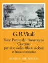 Varie partite del passamezzo op.7,1 ciaccona op.7,3 per 2 violini (fl, ob) e bc,  parti