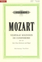 Vesperae solennes de confessore KV339 f�r Soli, Chor, Orchester und Orgel Klavierauszug