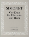 Vier Duos f�r Klarinette und Horn Partitur und Stimmen
