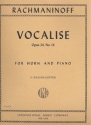 Vocalise op.34,14 for horn in f and piano
