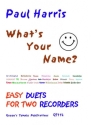 What's your Name for 2 recorders score