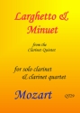 Wolfgang Amadeus Mozart Arr: Charles Healey, Larghetto and Minuet for clarinet ensemble Partitur und Stimmen