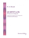 Wolfgang Amadeus Mozart, Quartet In Bb variable ensemble PARTITUR + STIMMEN