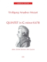 Wolfgang Amadeus Mozart, Quintet g-minor KV478 Winds and Piano Stimmen-Set