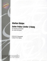 Zehn fr�he Lieder (1920) f�r Gesang und Klavier